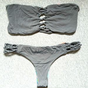 San Lorenzo braided reversible thong set